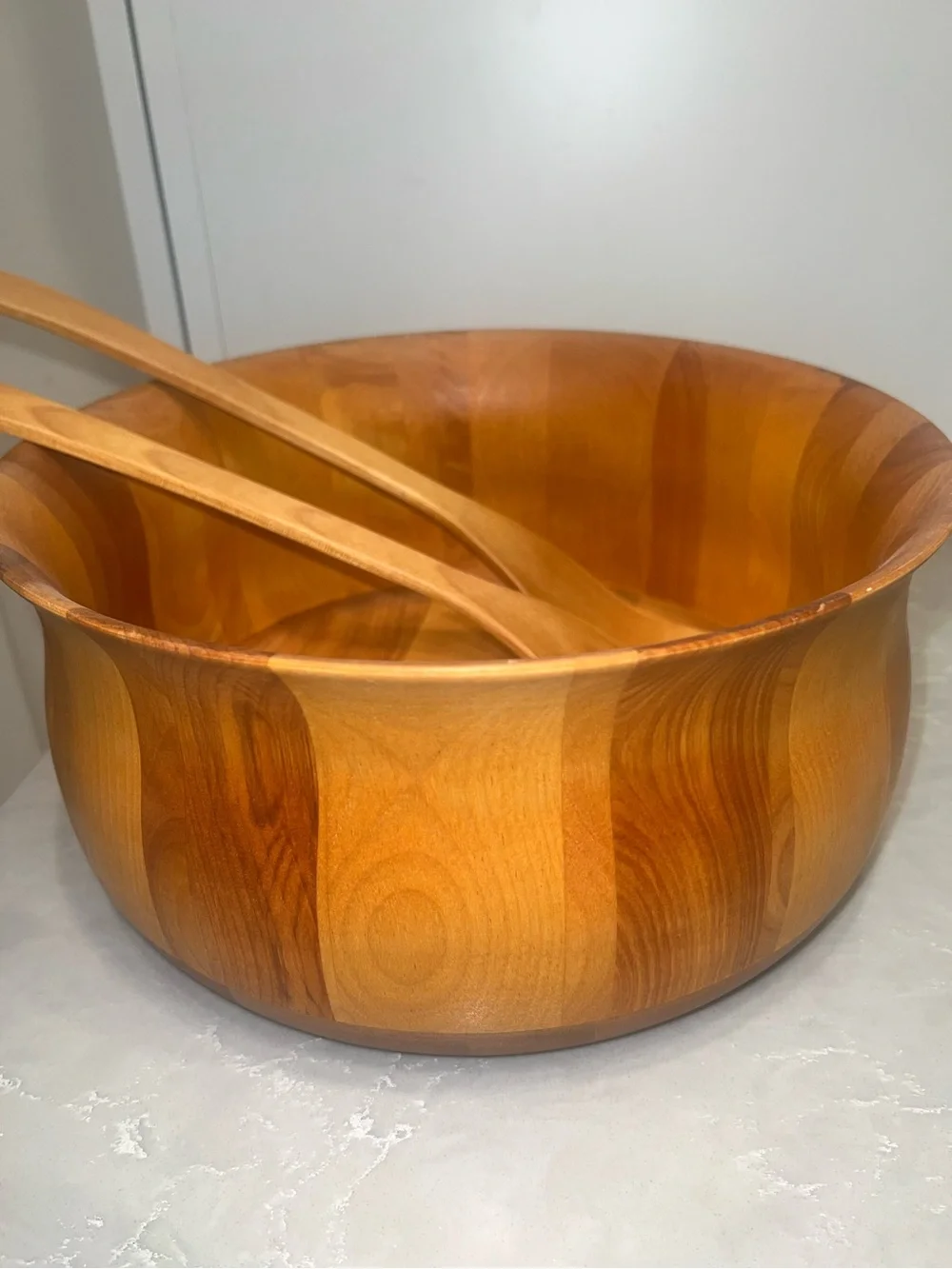 John McLeod Vermont Bowl Co. for Williams-Sonoma Wooden Salad Bow & Utensials